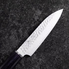 Petty VG-10 Tsuchime Oval Purple Handle 120mm-[Musashi]-[Japanese-Kitchen-Knives]