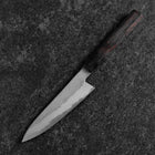 Petty White Steel #1 Tsuchime Buffalo Ebony Handle 135mm (5.3”)-[Musashi]-[Japanese-Kitchen-Knives]