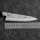 Petty White Steel #1 Tsuchime Buffalo Ebony Handle 135mm (5.3”)-[Musashi]-[Japanese-Kitchen-Knives]