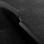 Petty White Steel #2 Kurouchi Buffalo Ebony Handle 130mm-[Musashi]-[Japanese-Kitchen-Knives]