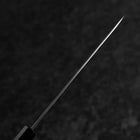 Petty White Steel #2 Kurouchi Buffalo Ebony Handle 160mm-[Musashi]-[Japanese-Kitchen-Knives]