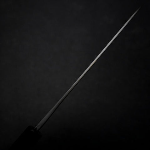 Petty White Steel #2 Stainless Clad Kurouchi Chokin Butterfly Buffalo Ebony Handle 150mm (5.9”)-[Musashi]-[Japanese-Kitchen-Knives]