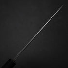 Petty White Steel #2 Stainless Clad Kurouchi Chokin Nami Buffalo Ebony Handle 150mm (5.9”)-[Musashi]-[Japanese-Kitchen-Knives]