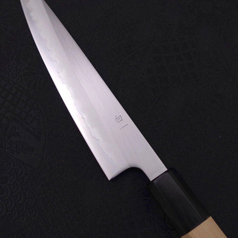 Petty White Steel #1 Polished Buffalo Magnolia Handle 135mm-[Musashi]-[Japanese-Kitchen-Knives]