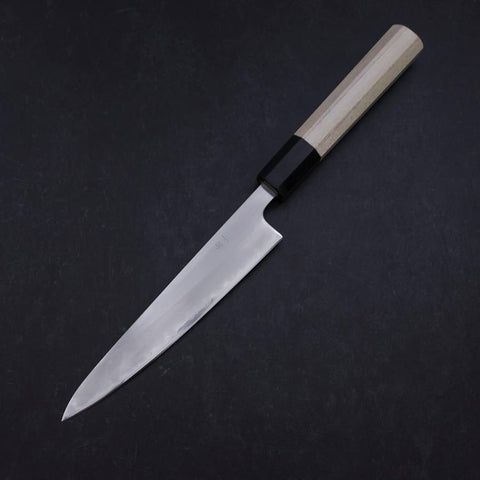 Petty White Steel #1 Polished Buffalo Magnolia Handle 150mm-[Musashi]-[Japanese-Kitchen-Knives]