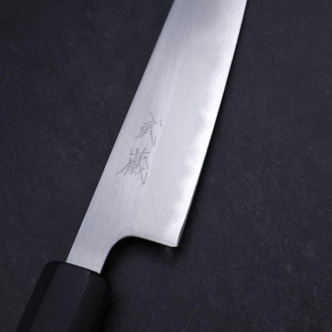 Petty White Steel #1 Polished Buffalo Magnolia Handle 150mm-[Musashi]-[Japanese-Kitchen-Knives]