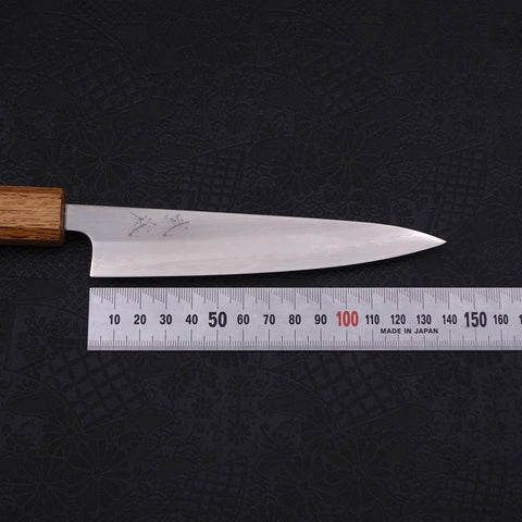 Petty White Steel #1 Polished Yaki Urushi Handle 135mm-[Musashi]-[Japanese-Kitchen-Knives]