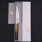 Petty White Steel #1 Polished Yaki Urushi Handle 135mm-[Musashi]-[Japanese-Kitchen-Knives]