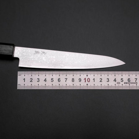 Petty ZA-18 Damascus Green Urushi Handle 150mm-[Musashi]-[Japanese-Kitchen-Knives]