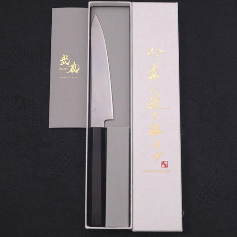 Petty ZDP-189 Polished Buffalo Ebony Handle 150mm-[Musashi]-[Japanese-Kitchen-Knives]