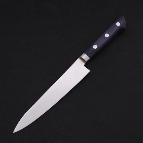 Petty knife AUS-8 Polished Western Blue Handle 150mm-[Musashi]-[Japanese-Kitchen-Knives]