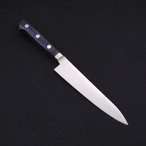 Petty knife AUS-8 Polished Western Blue Handle 150mm-[Musashi]-[Japanese-Kitchen-Knives]