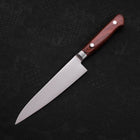 Petty knife AUS-8 Polished Western Brown Handle 130mm-[Musashi]-[Japanese-Kitchen-Knives]
