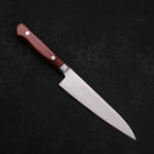 Petty knife AUS-8 Polished Western Brown Handle 130mm-[Musashi]-[Japanese-Kitchen-Knives]
