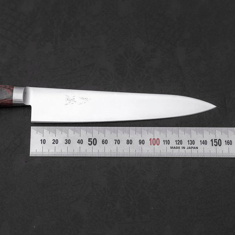 Petty knife AUS-8 Polished Western Mahogany Handle 150mm (5.9”)-[Musashi]-[Japanese-Kitchen-Knives]