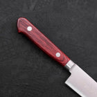 Petty knife AUS-8 Polished Western Red Handle 130mm-[Musashi]-[Japanese-Kitchen-Knives]