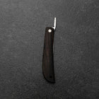 Pocket Knife VG-10 Black Persimmon Outdoor Knife 60mm with Wine-Red Leather Sheath-[Musashi]-[Japanese-Kitchen-Knives]