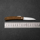 Pocket Knife VG-10 Hawaiian Koa Outdoor Knife 55mm with Leather Sheath-[Musashi]-[Japanese-Kitchen-Knives]