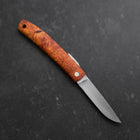 Pocket Knife VG-10 Karin Outdoor Knives 85mm with Leather Sheath (3.3”)-[Musashi]-[Japanese-Kitchen-Knives]