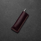 Pocket Knife VG-10 Stabilized Wood Outdoor Knife 60mm with Leather Sheath-[Musashi]-[Japanese-Kitchen-Knives]