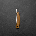 Pocket Knife VG-10 Zelkova Outdoor Knife 60mm with Leather Sheath-[Musashi]-[Japanese-Kitchen-Knives]