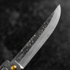 Pocket Knife White Steel #2 90mm Carbon Tsuchime Kengata with Paulownia Wooden Box-[Musashi]-[Japanese-Kitchen-Knives]