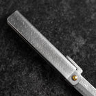 Pocket Knife White Steel #2 90mm Carbon Tsuchime Kengata with Paulownia Wooden Box-[Musashi]-[Japanese-Kitchen-Knives]