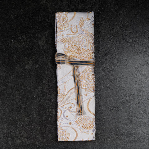 Musashi Japanese Style Kitchen Knife Roll Phoenix White 1 Pocket Handmade-[Musashi]-[Japanese-Kitchen-Knives]