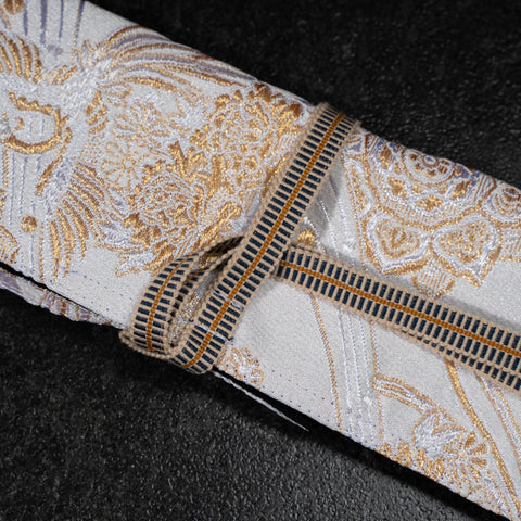 Musashi Japanese Style Kitchen Knife Roll Phoenix White 1 Pocket Handmade-[Musashi]-[Japanese-Kitchen-Knives]