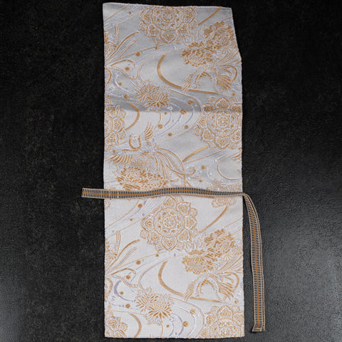 Musashi Japanese Style Kitchen Knife Roll Phoenix White 1 Pocket Handmade-[Musashi]-[Japanese-Kitchen-Knives]