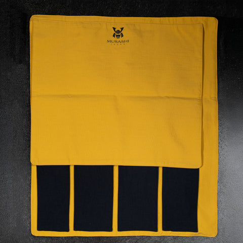 Musashi Japanese Style Kitchen Knife Roll White Tiger 4 Pockets Handmade-[Musashi]-[Japanese-Kitchen-Knives]