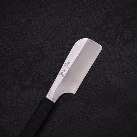 Razor/Kamisori Blue Steel #2 Suminagashi Cord Handle 50mm-[Musashi]-[Japanese-Kitchen-Knives]