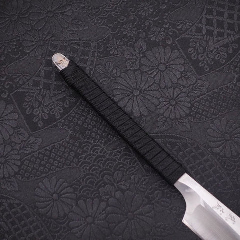 Razor/Kamisori Blue Steel #2 Suminagashi Cord Handle 50mm-[Musashi]-[Japanese-Kitchen-Knives]