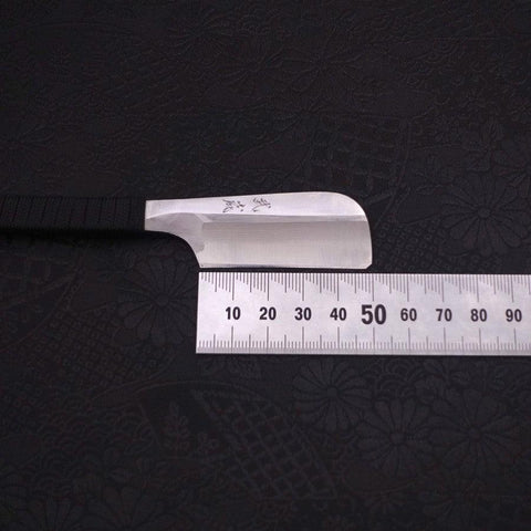 Razor/Kamisori Blue Steel #2 Suminagashi Cord Handle 50mm-[Musashi]-[Japanese-Kitchen-Knives]