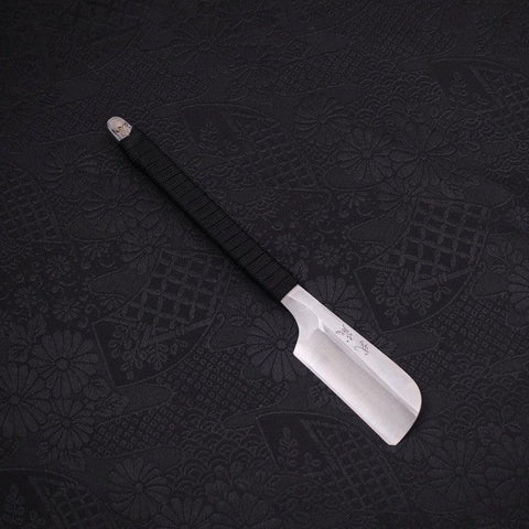 Razor/Kamisori Blue Steel #2 Suminagashi Cord Handle 50mm-[Musashi]-[Japanese-Kitchen-Knives]