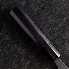 Sabaki White Steel #2 Kurouchi Buffalo Ebony Handle 140mm-[Musashi]-[Japanese-Kitchen-Knives]