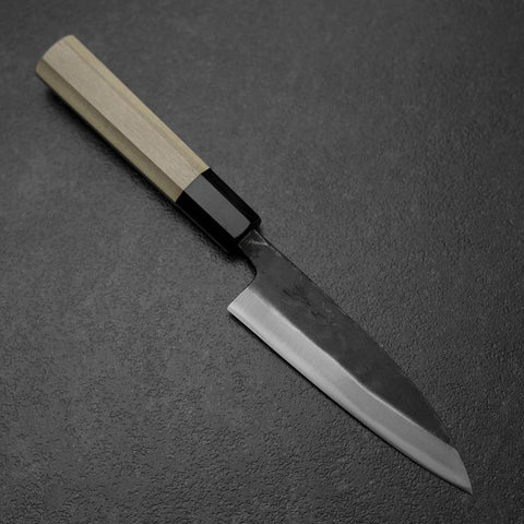 Sabaki White Steel #2 Kurouchi Buffalo Magnolia Handle 140mm-[Musashi]-[Japanese-Kitchen-Knives]