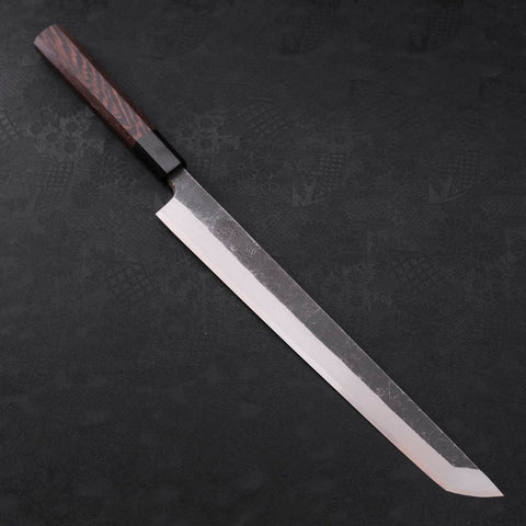 Sakimaru Takohiki Blue Steel #2 Kurouchi Buffalo Wenge Handle 300mm (11.8”)-[Musashi]-[Japanese-Kitchen-Knives]