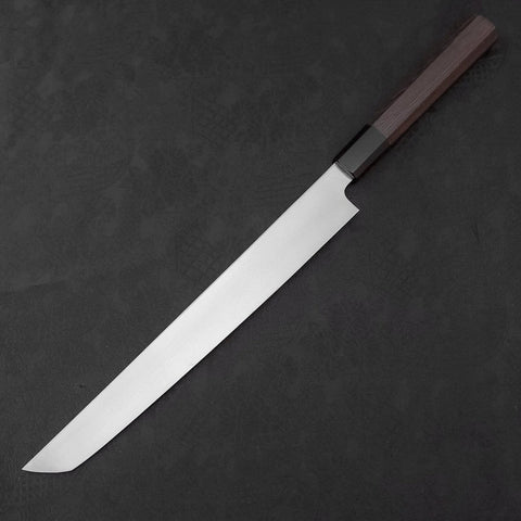Sakimaru Takohiki Blue Steel #2 Kurouchi Buffalo Wenge Handle 270mm-[Musashi]-[Japanese-Kitchen-Knives]