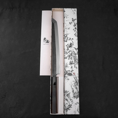 Sakimaru Takohiki Blue Steel #2 Kurouchi Buffalo Wenge Handle 270mm-[Musashi]-[Japanese-Kitchen-Knives]