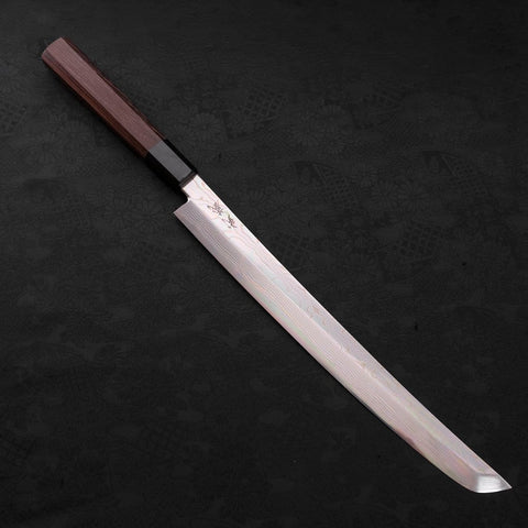 Sakimaru Takohiki Silver Steel #3 Damascus Buffalo Wenge Handle 300mm-[Musashi]-[Japanese-Kitchen-Knives]