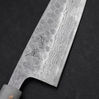 Santoku 440C Nashiji Damascus Ocean White Black Gold Handle 165mm-[Musashi]-[Japanese-Kitchen-Knives]