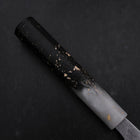 Santoku 440C Nashiji Damascus Ocean White Black Gold Handle 165mm-[Musashi]-[Japanese-Kitchen-Knives]