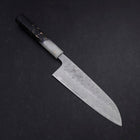 Santoku 440C Nashiji Damascus Ocean White Black Gold Handle 165mm-[Musashi]-[Japanese-Kitchen-Knives]