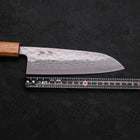 Santoku 440C Nashiji Damascus Yaki Urushi Handle 165mm (6.5”)-[Musashi]-[Japanese-Kitchen-Knives]