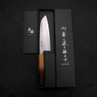 Santoku 440C Nashiji Damascus Yaki Urushi Handle 165mm-[Musashi]-[Japanese-Kitchen-Knives]