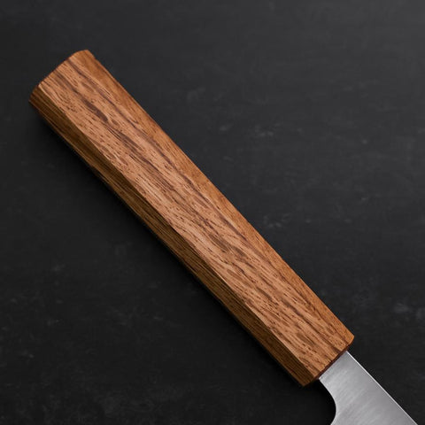 Santoku 440C Polished Oak Handle 165mm-[Musashi]-[Japanese-Kitchen-Knives]