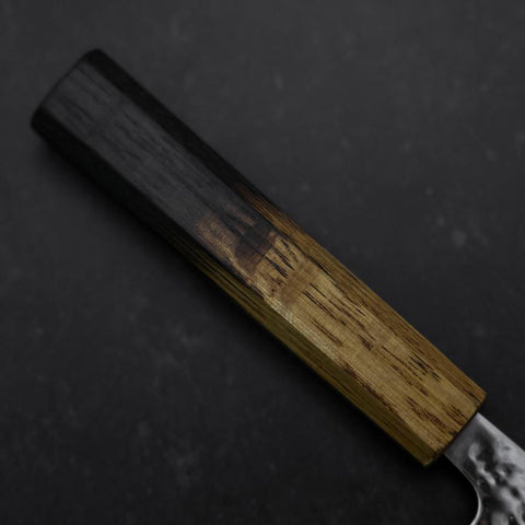 Santoku AUS-10 Mirror Tsuchime Damascus Yaki Urushi Handle 165mm (6.5”)-[Musashi]-[Japanese-Kitchen-Knives]
