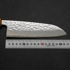 Santoku AUS-10 Mirror Tsuchime Damascus Yaki Urushi Handle 165mm-[Musashi]-[Japanese-Kitchen-Knives]