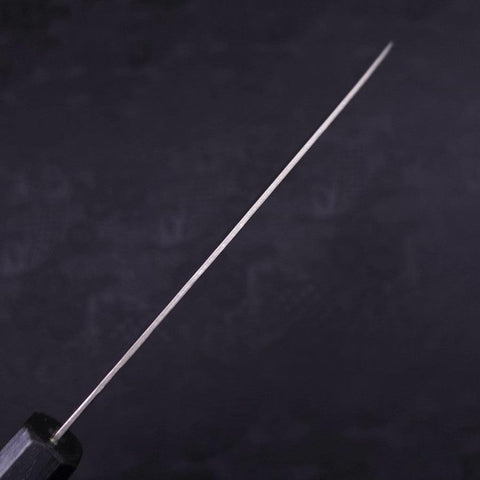 Santoku AUS-10 Nashiji Damascus Dark Blue Urushi Handle 165mm-[Musashi]-[Japanese-Kitchen-Knives]